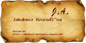Jakubecz Azucséna névjegykártya